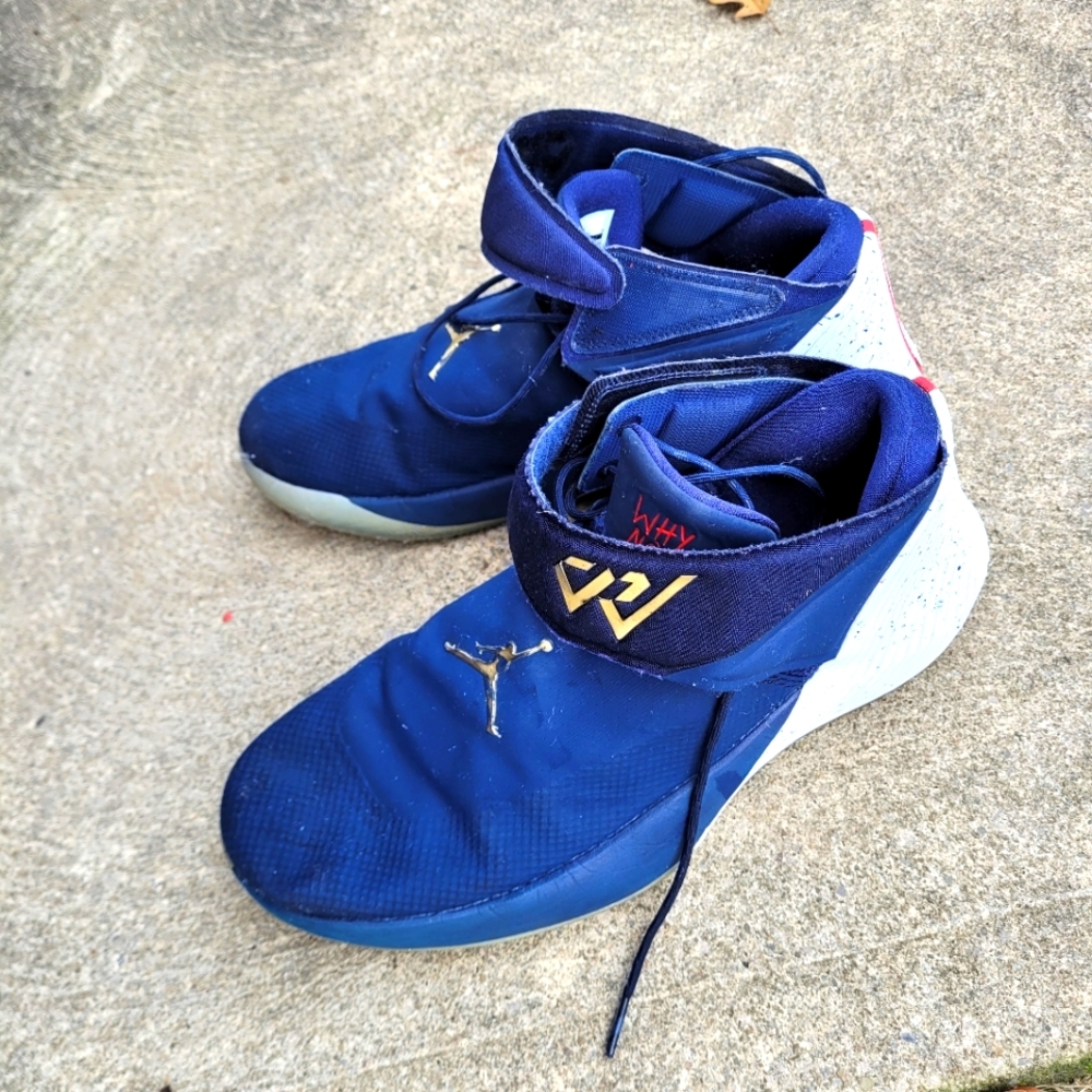 A1-Air Jordan 'Why Not?' ZER0.1 Tribute Blue sneakers Men SZ 12 Shoes